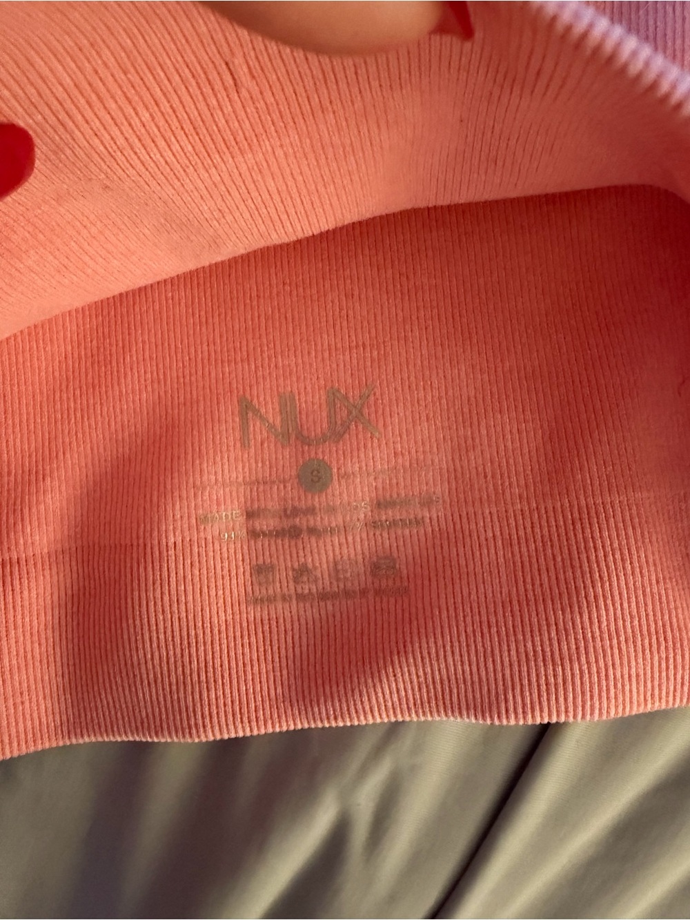 NUX Coral Ribbed High-Neck Racerback Crop - Picture 4 of 4
